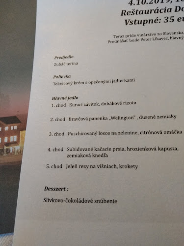 Domino - Gastronómia a pohostinstvo