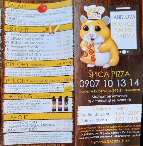 Opinii despre Špica pizza în Handlová - Gastronómia a pohostinstvo