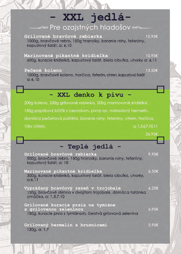 Dobré Časy - Gastronómia a pohostinstvo