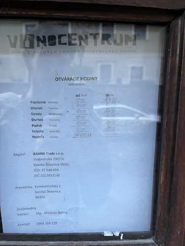 ViNOCENTRUM Banská Štiavnica