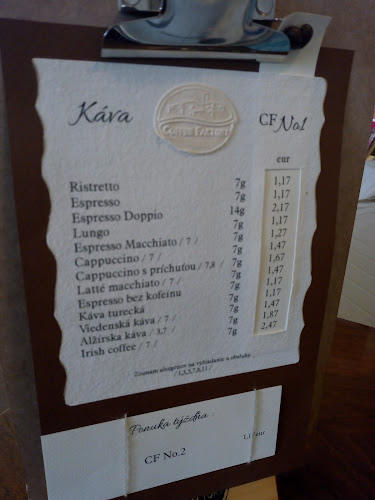 KAVIAREŇ A PRAŽIAREŇ STAVEBNÁ/COFFEE FACTORY, s. r. o. - Gastronómia a pohostinstvo